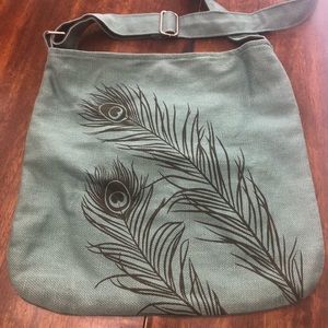 Uzura canvas crossbody purse